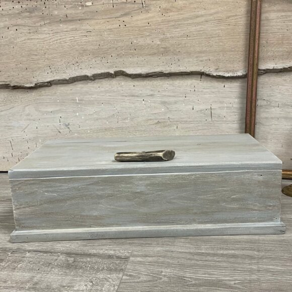 Small unique upcycled wood chest for jewelry and letters_ Home decor_farmhouse - Picture 1 of 4